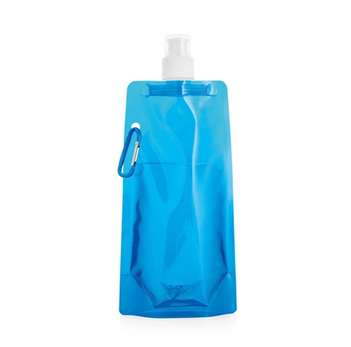 azul claro KWILL. Botella plegable 460 mL