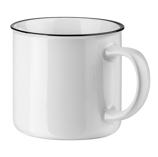 white VERNON WHITE. Taza de cerámica de 340 ml