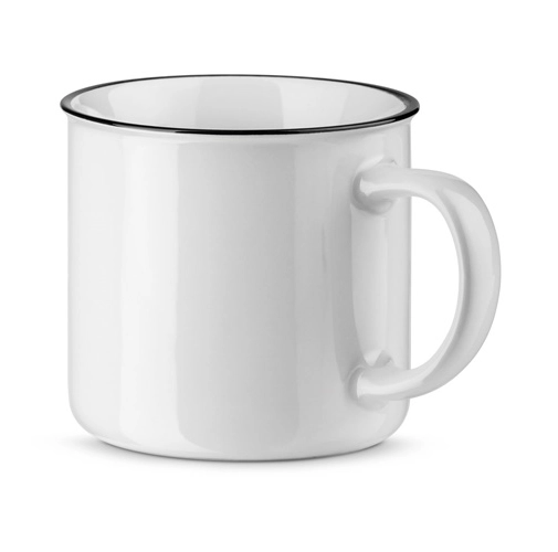 VERNON WHITE. Taza de cerámica de 340 ml