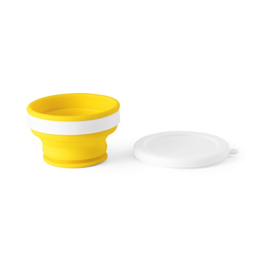 yellow ASTRADA. Vaso de viaje plegable de 250 mL