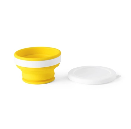 yellow ASTRADA. Vaso de viaje plegable de 250 mL