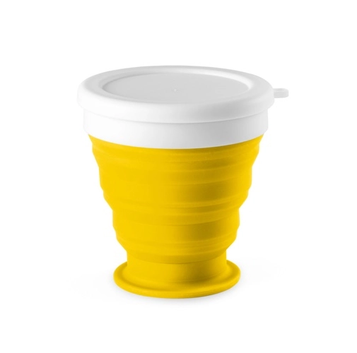 yellow ASTRADA. Vaso de viaje plegable de 250 mL