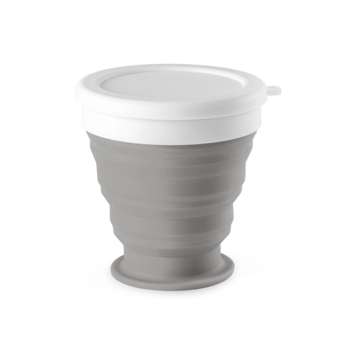 gris claro ASTRADA. Vaso de viaje plegable de 250 mL