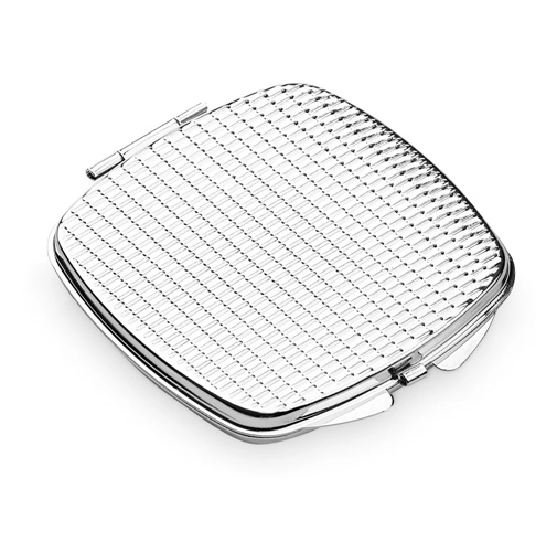 cromado SHIMMER. Espejo compacto metálico