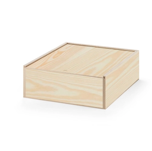 natural oscuro BOXIE WOOD L. Caja de madera L