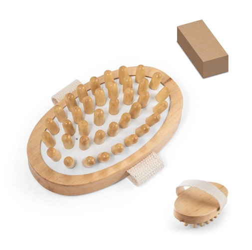 DOWNEY. CEPILLO DE MASAJE DE BAÑO DE MADERA