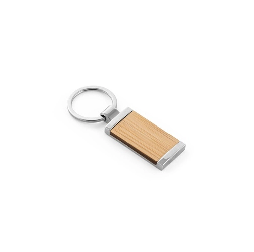 natural HOMER. Llavero rectangular de bambú