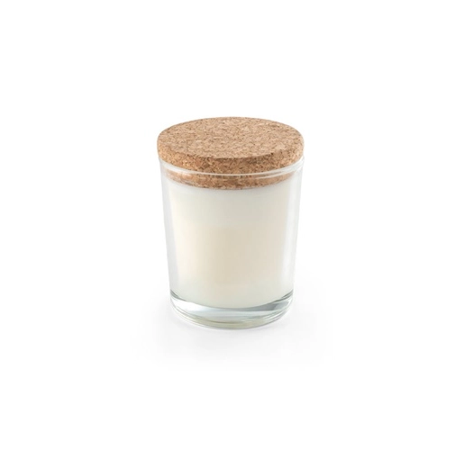ZEN 80. Vela aromática en vaso de cristal con tapa de corcho 80 g