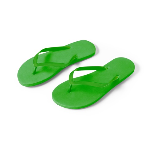 green MAUPITI L / XL. Zapatillas cómodas con suela de PE y tira de PVC