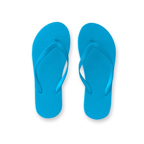 azul claro MAUPITI L / XL. Zapatillas cómodas con suela de PE y tira de PVC