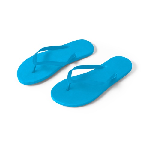 azul claro MAUPITI L / XL. Zapatillas cómodas con suela de PE y tira de PVC
