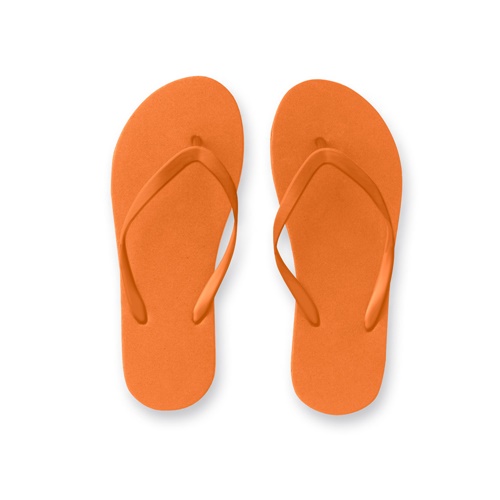 orange MAUPITI L / XL. Zapatillas cómodas con suela de PE y tira de PVC