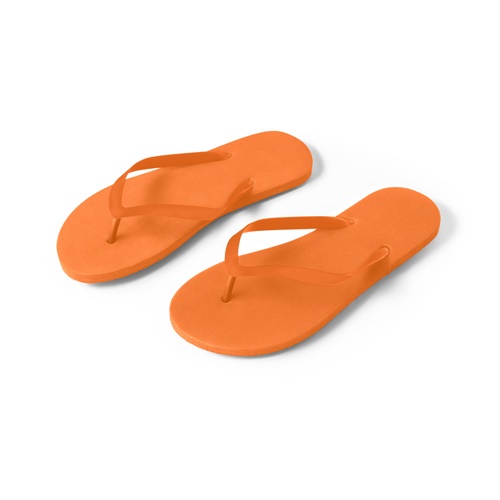 orange MAUPITI L / XL. Zapatillas cómodas con suela de PE y tira de PVC