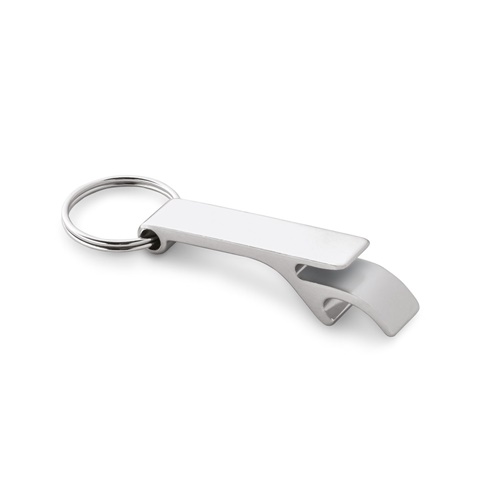 cromado satinado RE-BAITT. Llavero con abridor de chapas de aluminio reciclado (100% rAL)