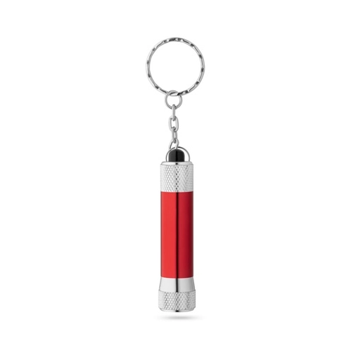 RE-LERGAN. Llavero de aluminio (92% reciclado) con linterna LED de 3 posiciones