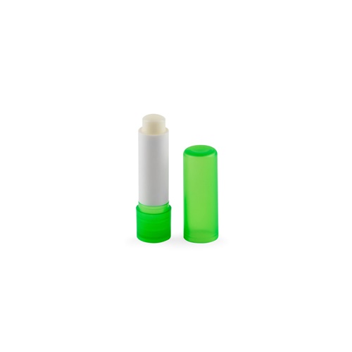 verde claro JOLIE VEGAN. Bálsamo labial vegano, en ABS reciclado (100% rABS) y PP, con aroma de vainilla