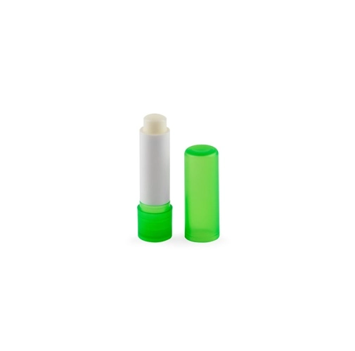 verde claro JOLIE VEGAN. Bálsamo labial vegano, en ABS reciclado (100% rABS) y PP, con aroma de vainilla