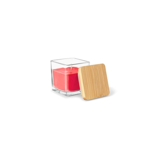 ESSENCE. Vela perfumada de 50 g en vaso de cristal con tapa de bambú