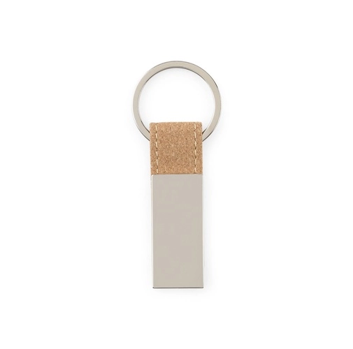 natural GOSLING. Set compuesto por un tarjetero y un llavero, ambos de metal y corcho