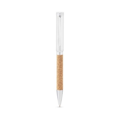 natural EVANS. Set compuesto por un bolígrafo y un llavero, ambos de metal y corcho