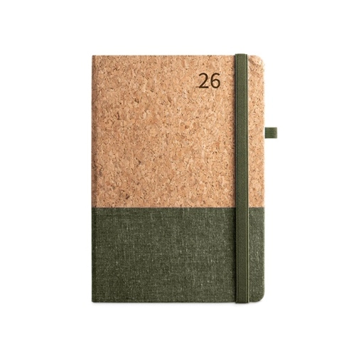 QUENTAL A5. Agenda de corcho y lino