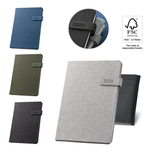 ANDRESEN B5. AGENDA EN POLIÉSTER RECICLADO (100% RPET)
