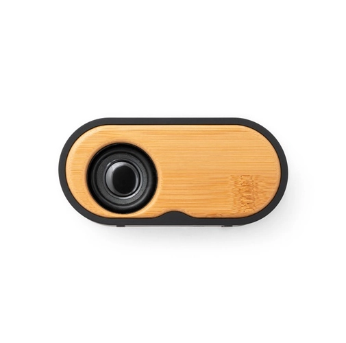 TILLY. Altavoz portátil de 3W con 5h de autonomía, fabricado en bambú y ABS reciclado (100% rABS)