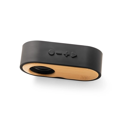 TILLY. Altavoz portátil de 3W con 5h de autonomía, fabricado en bambú y ABS reciclado (100% rABS)