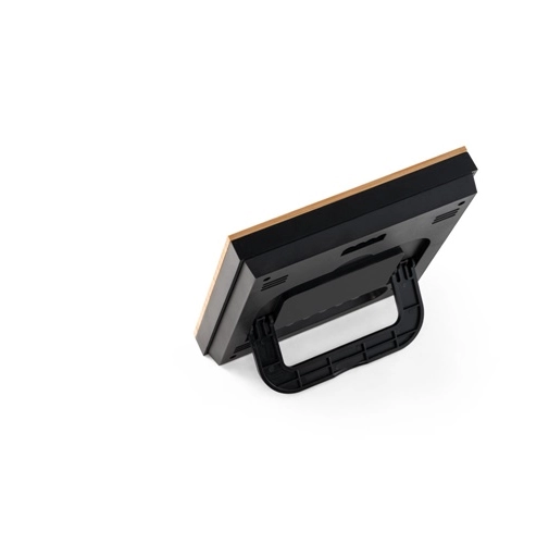 black BROMLEY. Estación meteorológica de sobremesa con pantalla LCD en ABS y bambú