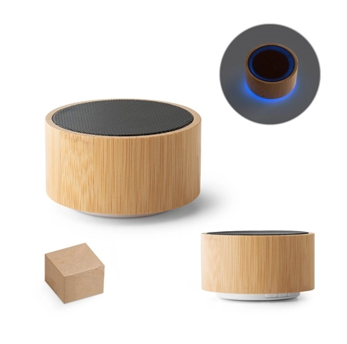 ARBER. Altavoz portátil de 3W con 2h de autonomía, fabricado en bambú y ABS