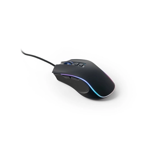 black THORNE MOUSE RGB. Ratón gaming con cable de 1.5m y luces LED RGB, fabricado ABS