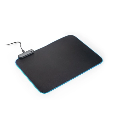 black THORNE MOUSEPAD RGB. Alfombrilla de ratón gaming con luces LED RGB, fabricada en poliéster