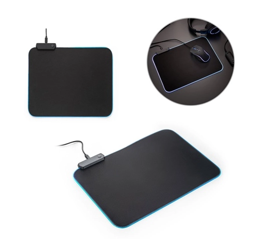 THORNE MOUSEPAD RGB. Alfombrilla de ratón gaming con luces LED RGB, fabricada en poliéster