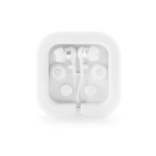 white PRESLEY. Auriculares con cable USB-C de 1.2 metros y micrófono ABS integrado
