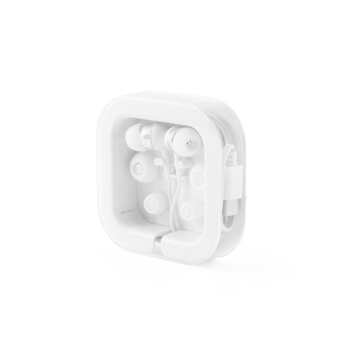 white PRESLEY. Auriculares con cable USB-C de 1.2 metros y micrófono ABS integrado