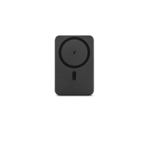 gris oscuro WARSHEL 10. Batería externa magnética de 10 000 mAh con cargador inalámbrico ultrarrápido de 15 W en ABS reciclado (100 % rABS) y soporte