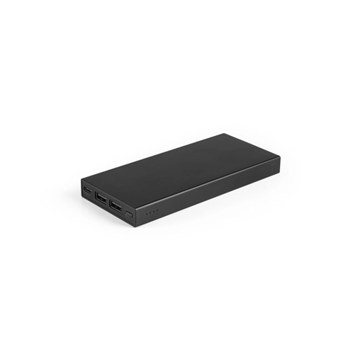 black DOROTHY 10. Power bank 10\'000 mAh en aluminio reciclado (100% rAL)