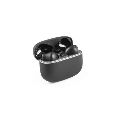 black CAUBY. Auriculares inalámbricos con ANC y 7 horas de autonomía en ABS reciclado (100% rABS)