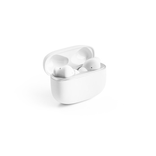 white CAUBY. Auriculares inalámbricos con ANC y 7 horas de autonomía en ABS reciclado (100% rABS)