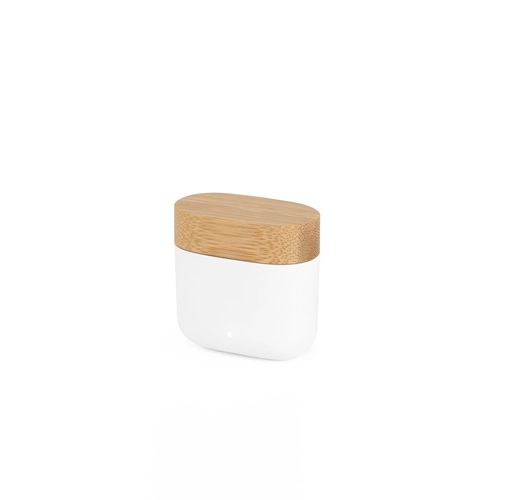 white COBAIN. Auriculares inalámbricos con 5h de autonomía en ABS reciclado (100% rABS) y bambú