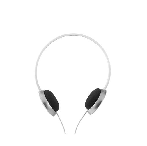 white VOLTA. Auriculares con cable ABS de 1.2m