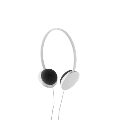 white VOLTA. Auriculares con cable ABS de 1.2m