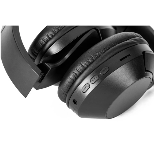 black HENDRIX. Auriculares inalámbricos plegables con 20h de autonomía en ABS reciclado (100% rABS)