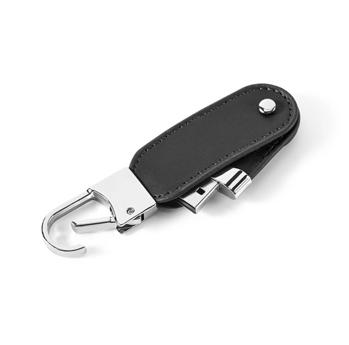 BRAGG 8GB. Memoria USB de 8GB, fabricada en PU y con clip de mosquetón