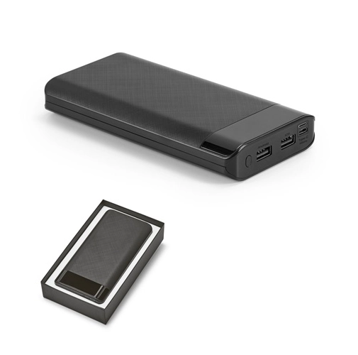 RAMAN. Power bank 16\'000 mAh con pantalla ABS