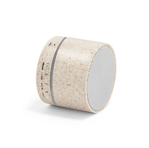 RE-LINEU. Altavoz portátil de 3 W con 4 h 30 min de autonomía en fibra de paja y ABS reciclado (100% rABS)