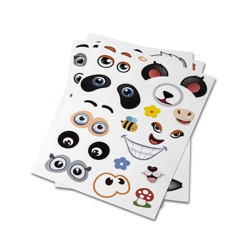 white MADAGASCAR. Juego de pegatinas