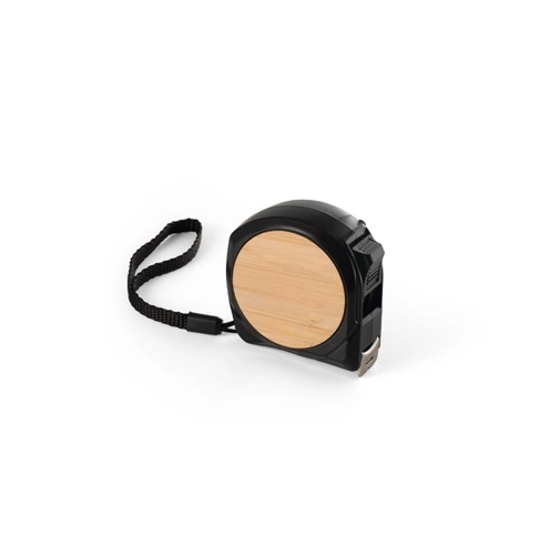 black ODENSE V. Cinta de 5 metros fabricada con ABS reciclado (100% rABS) y bambú