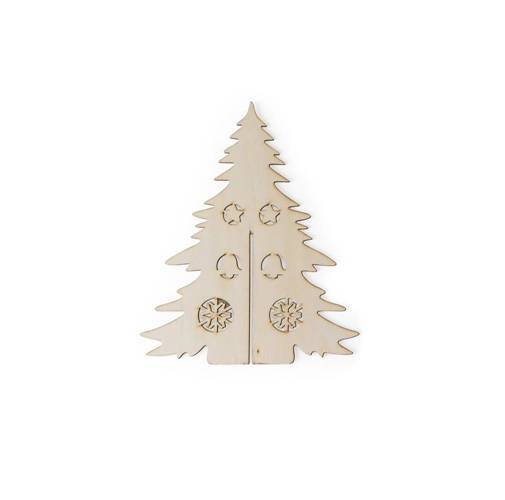PINERY. Árbol de Navidad de madera plegable para colorear