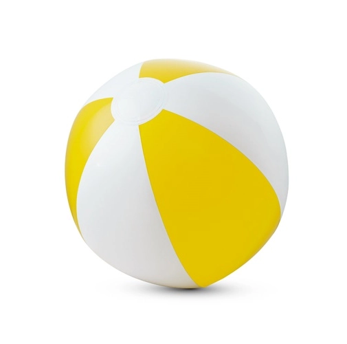 yellow CRUISE. Pelota de playa hinchable en PVC opaco
